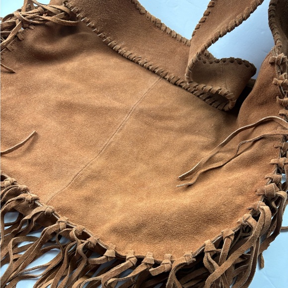 NWOT Urban Outfitters Silence + Noise Suede Fringe Hobo Sling Bag - Picture 11 of 16